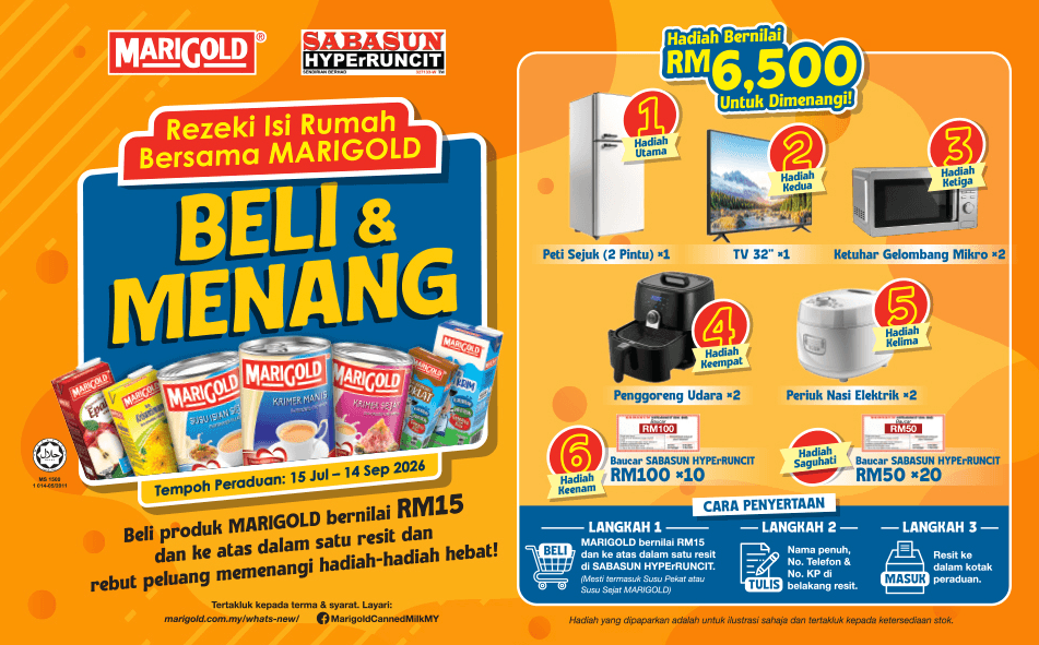 Peraduan Beli & Menang MARIGOLD x SABASUN HYPErRUNCIT