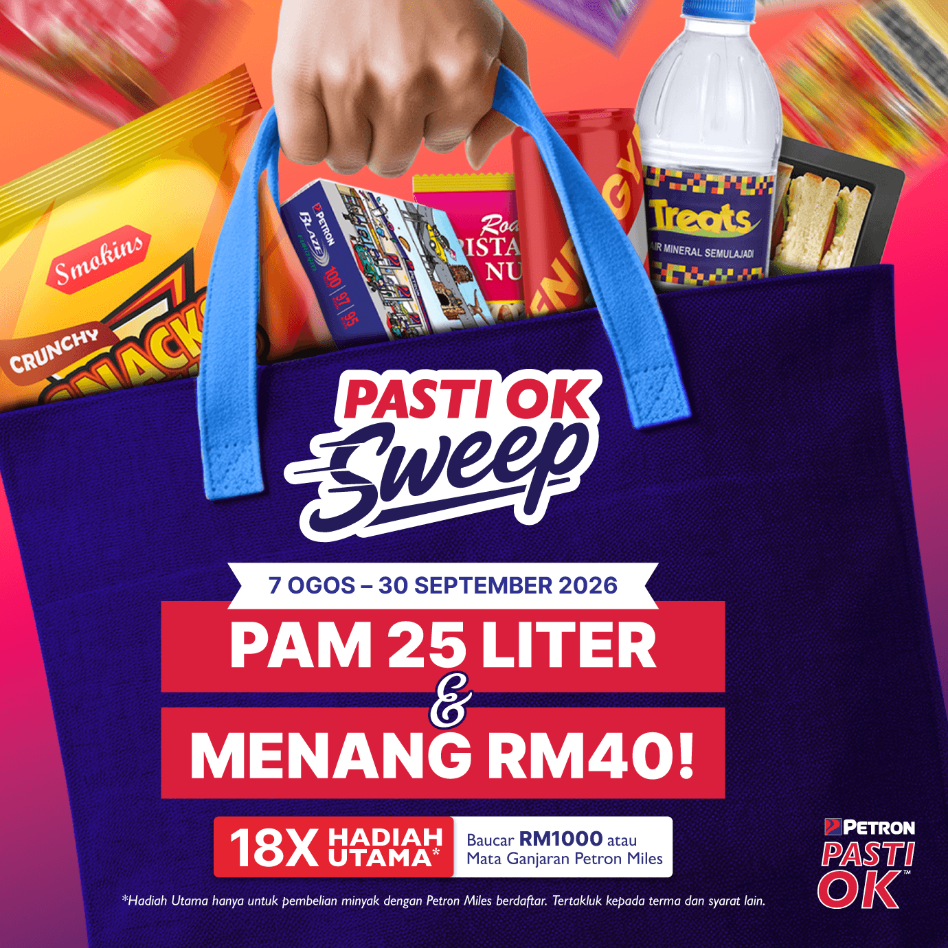 Pasti OK Sweep at Petron – Win RM1,000 or Petron Miles